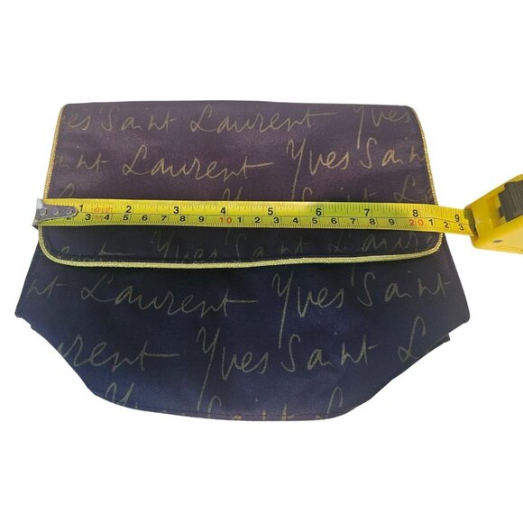 Yves Saint Laurent YSL Parfums Makeup Cosmetic Bag Toiletry Travel Pouch Purple - Picture 3 of 9